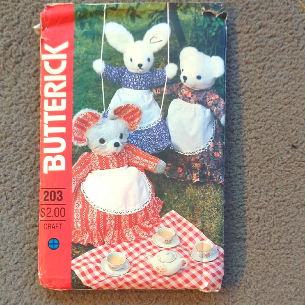 Butterick 203 Vintage 1980's Sewing Pattern